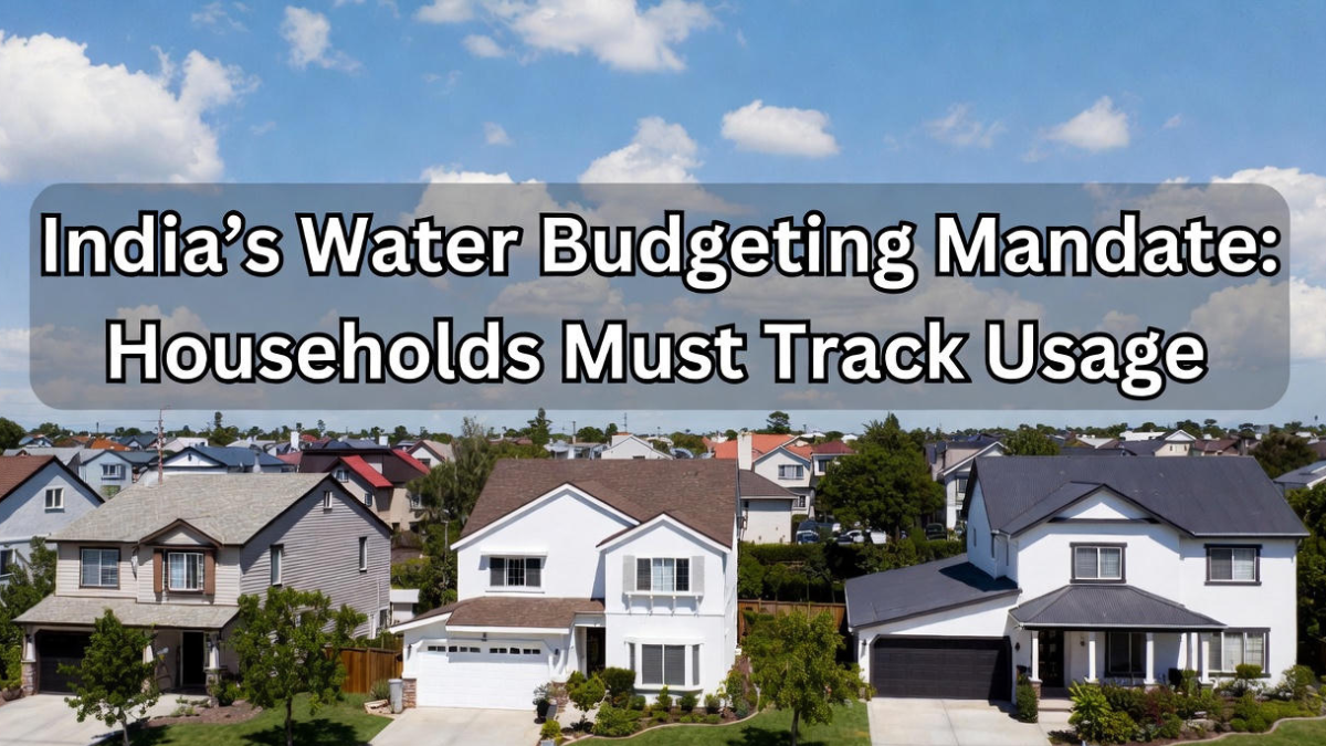 India’s Water Budgeting Mandate: Households Must Track Usage